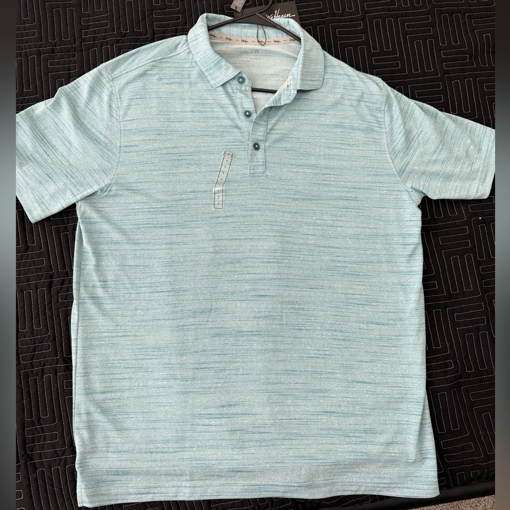 NWT Walter Hagen Teal Golf Polo - Men's Large